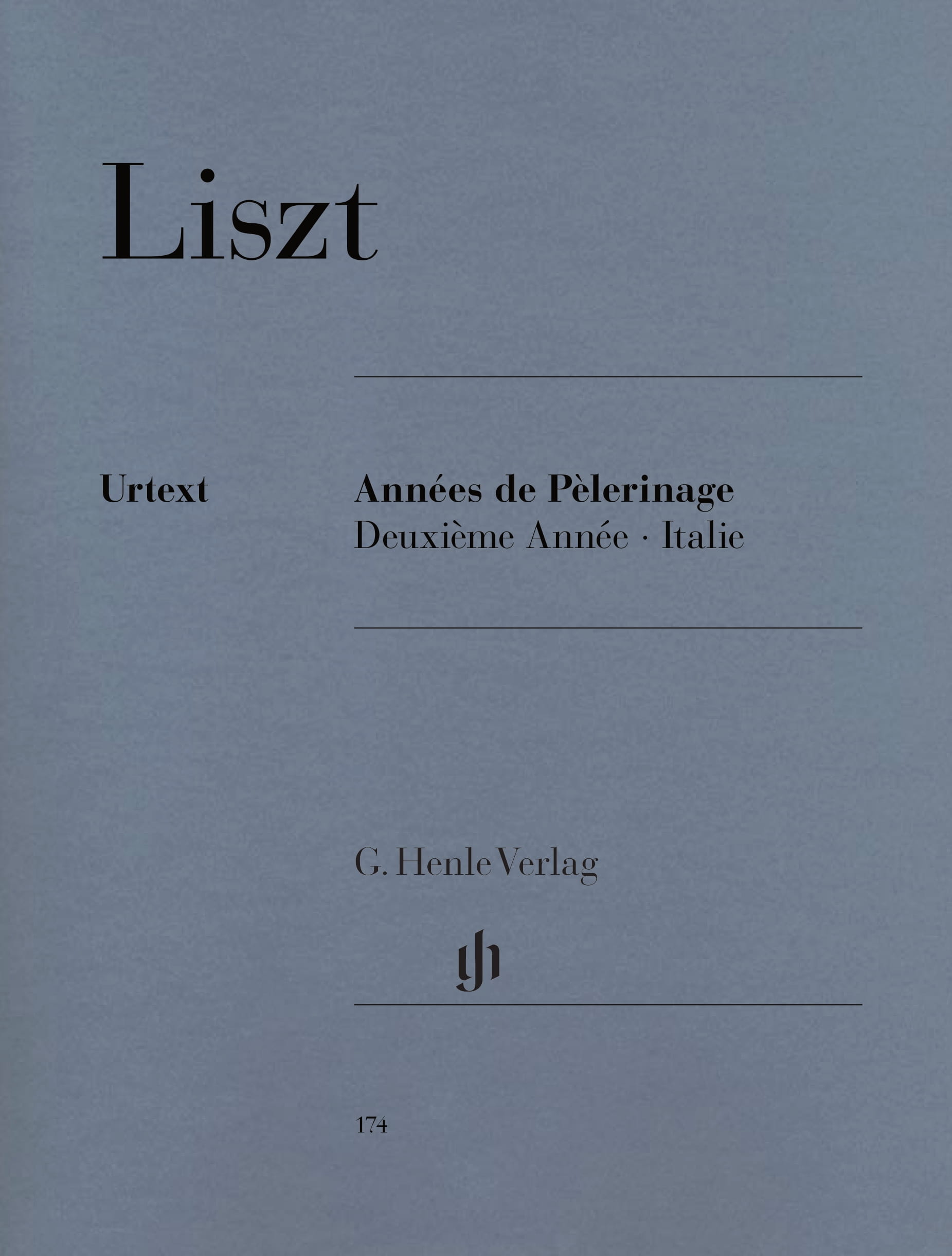 Liszt Annees de Pelerinage, Deuxieme Annee – Italie (Henle) Piano Traders