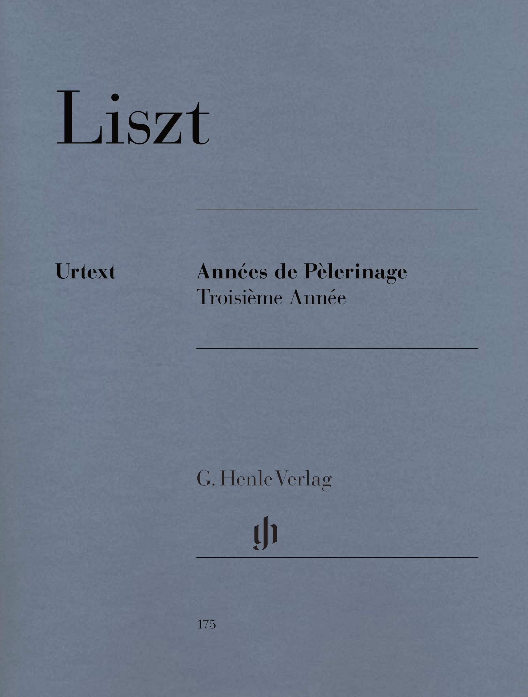 Liszt Annees de Pelerinage, Troisieme Annee (Henle) Piano Traders