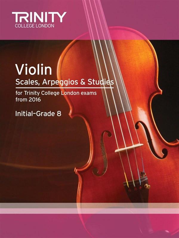 Trinity Violin Scales, Arpeggios & Studies Initial-G8/16 Piano Traders