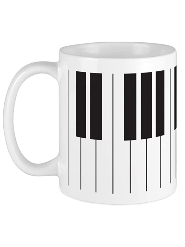 Mug White Keyboard Piano Traders