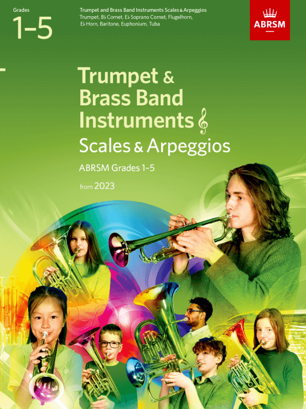 ABRSM Scales & Arpeggios Trumpet 2023 G1-5 Piano Traders