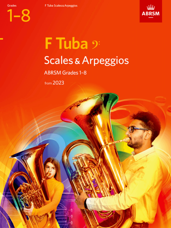 ABRSM Scales & Arpeggios Tuba F 2023 G1-8 Piano Traders