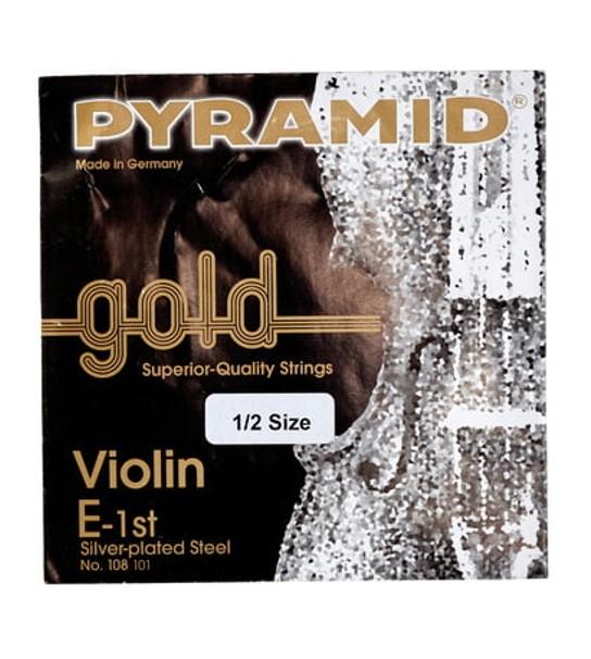 Pyramid Gold Violin Strings – 1/2 Size – Pack Piano Traders