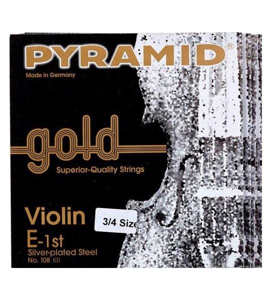 Pyramid Gold Violin Strings – 3/4 Size – Pack Piano Traders