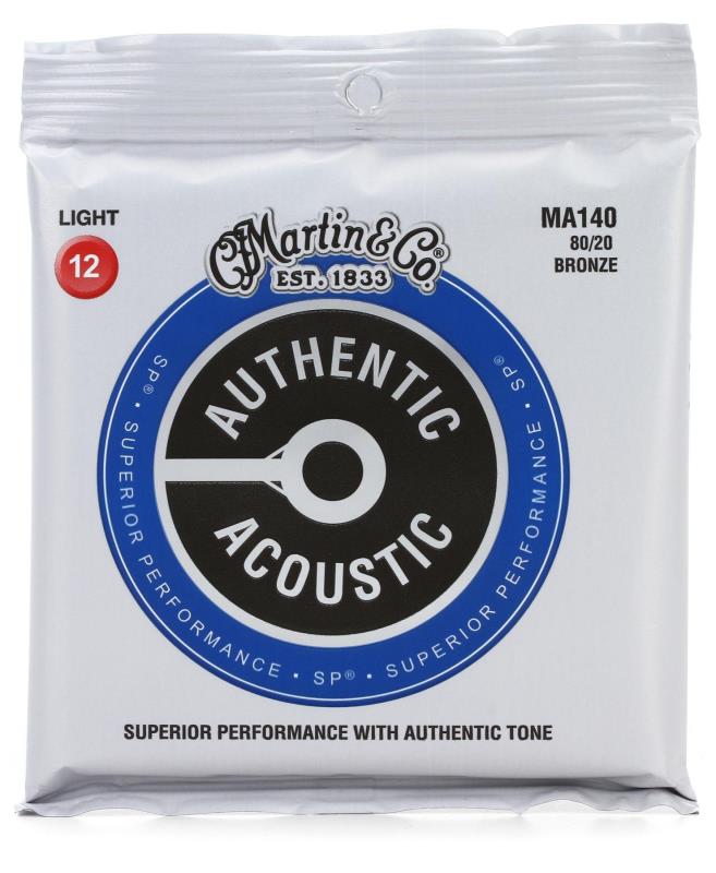 Martin Authentic Acoustic 80/20 Light Guitar String Pack Piano Traders