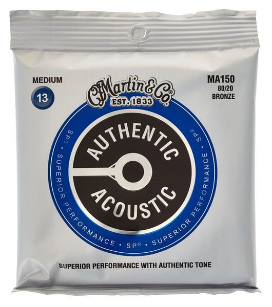 Martin Authentic Acoustic 80/20 Medium Guitar String Pack Piano Traders