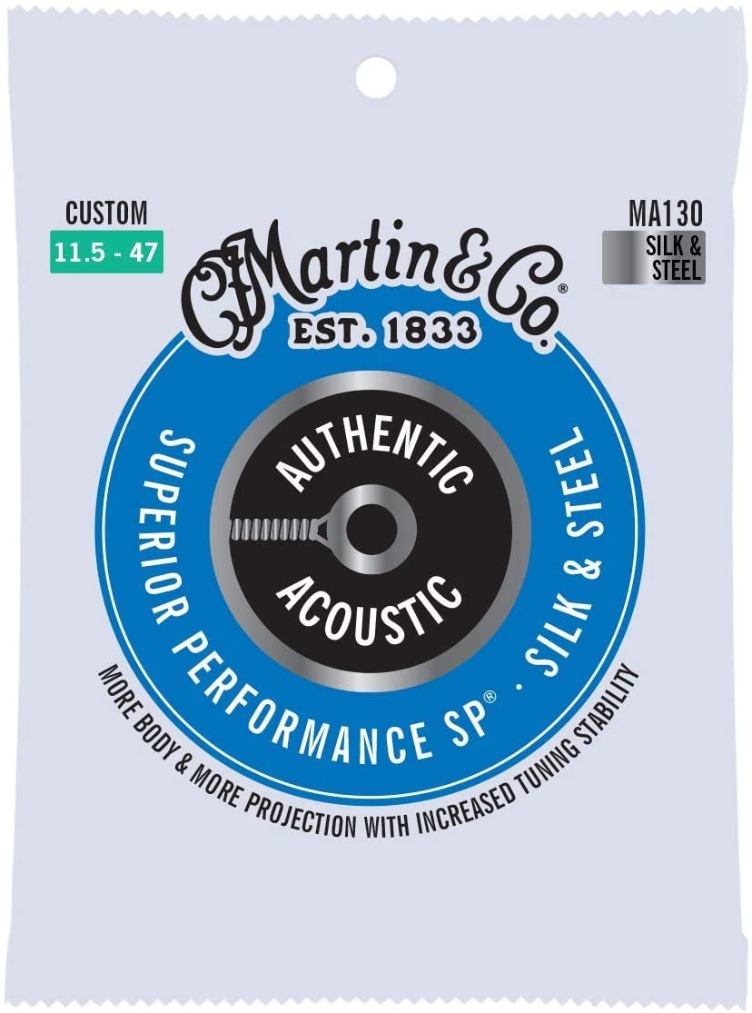 Martin Authentic Silk & Steel Custom Guitar String Pack Piano Traders