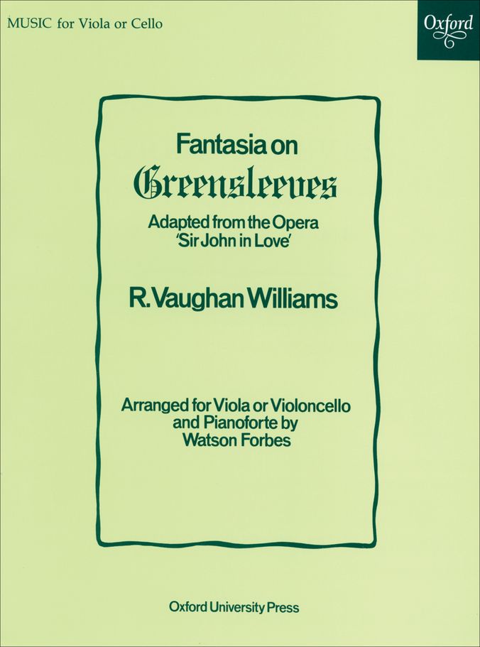 Vaughan Williams Fantasia on Greensleeves for Viola/Cello (O Piano Traders