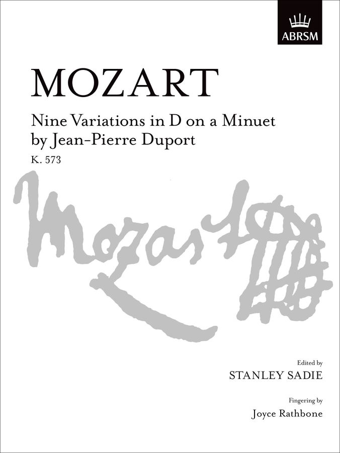 Mozart Nine Variations in D on a Minuet by Duport (ABRSM) Piano Traders