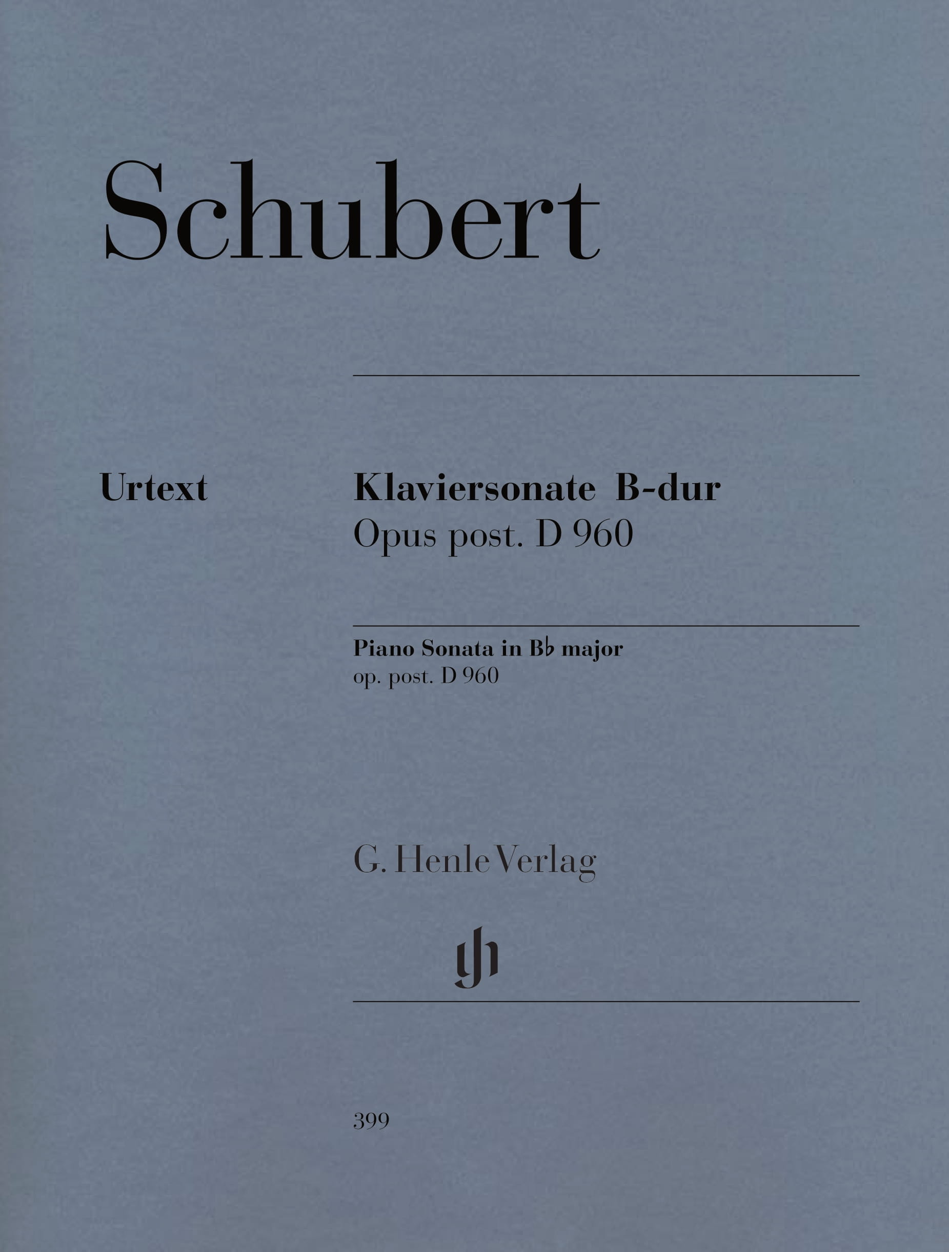 Schubert Piano Sonata in Bb Major D.960 (Henle) Piano Traders