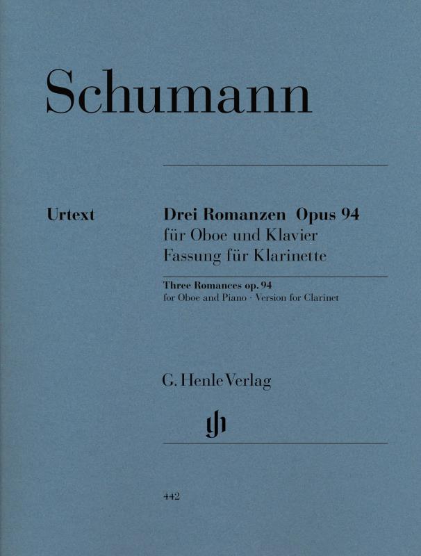 Schumann Three Romances for Clarinet and Piano Op.94 (Henle) Piano Traders