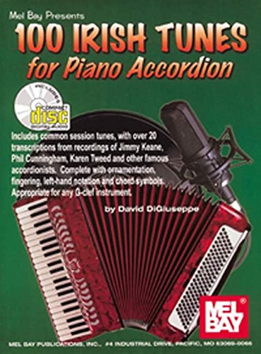 100 Irish Tunes for Piano Accordion (Mel Bay) Piano Traders