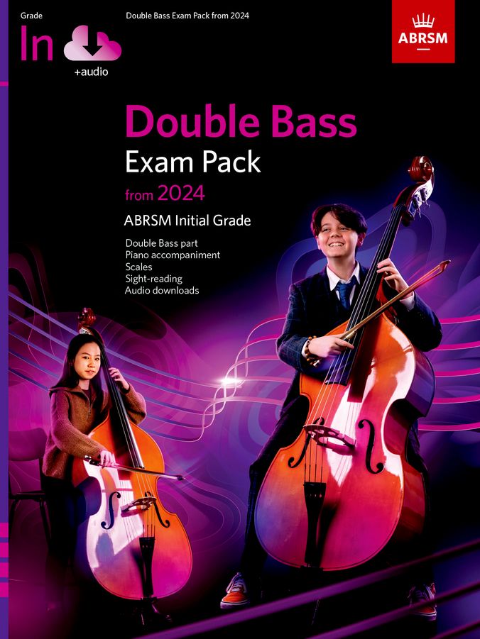 ABRSM Double Bass Exam Pack Initial, 2024 Piano Traders