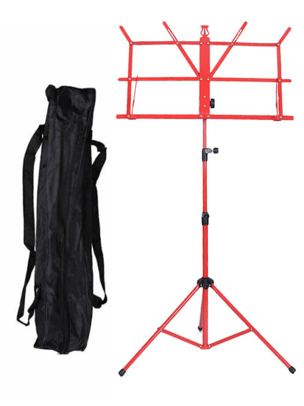 Hamilton Advanced Folding Music Stand w/Bag Red Piano Traders