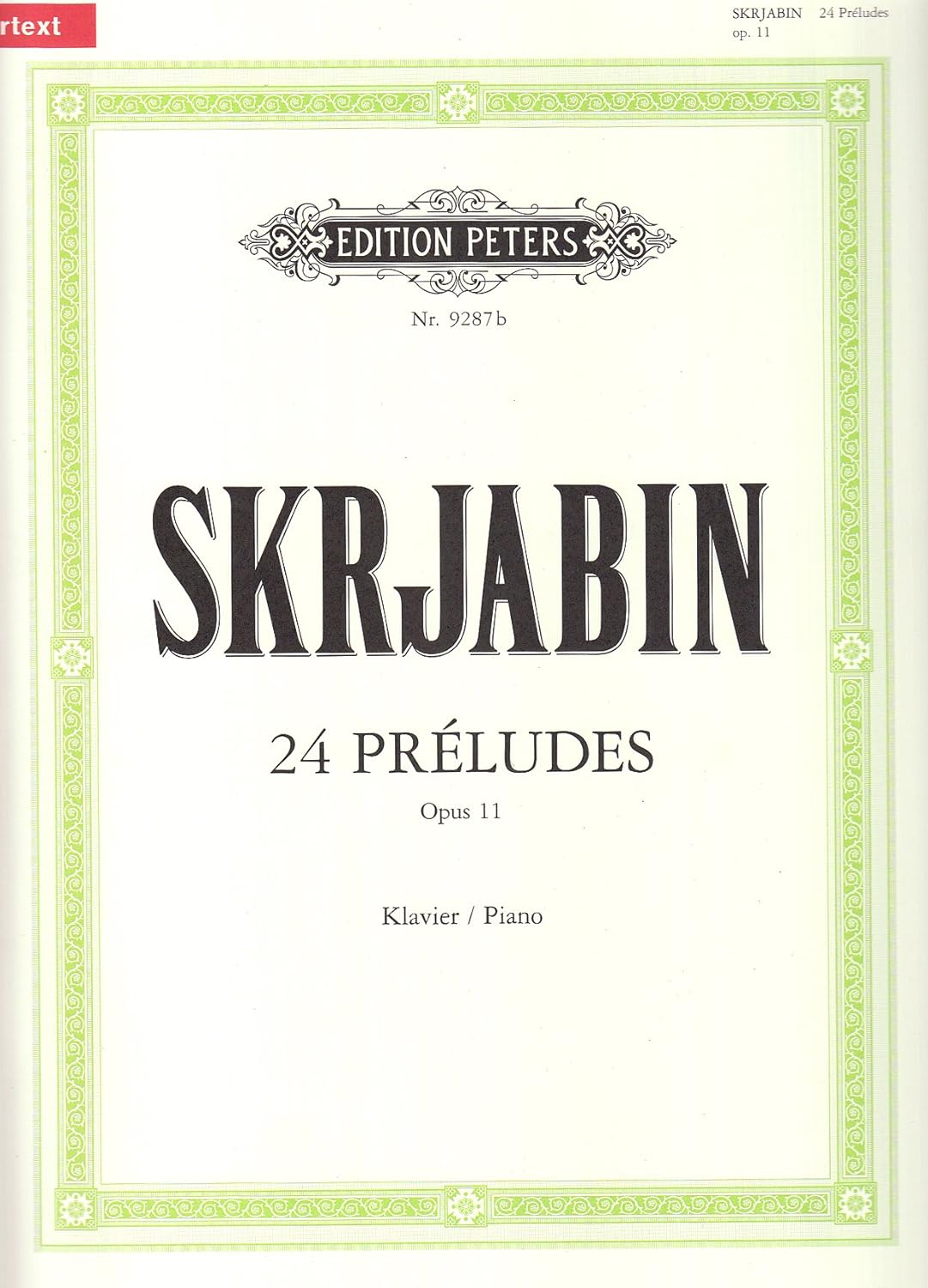 Scriabin 24 Preludes Op.11 Piano (Peters) Piano Traders